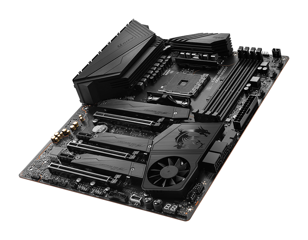 MSI MEG X570 UNIFY WIFI FCLGA1200 ATX Motherboard : 1 x DDR4 Slot, 1 x PCIe 3.0 x16 Slot, 2 x PCIe x1 Slots, 1 x PCIe x16 Slot, 4 x SATA III Slots 7.1-Channel Audio - Image 3