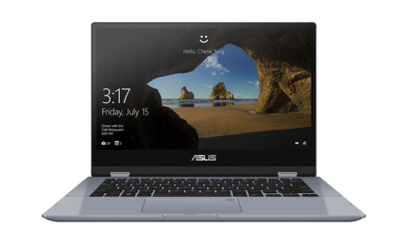 Asus VivoBook TP412FA-XB56T 2-IN-1 Core™ i5-10210U 1.6GHz 512GB SSD 8GB 14" (1920x1080) TOUCHSCREEN BT WIN10 Pro Webcam GRAY 0.69" thin, 3.31 lbs.