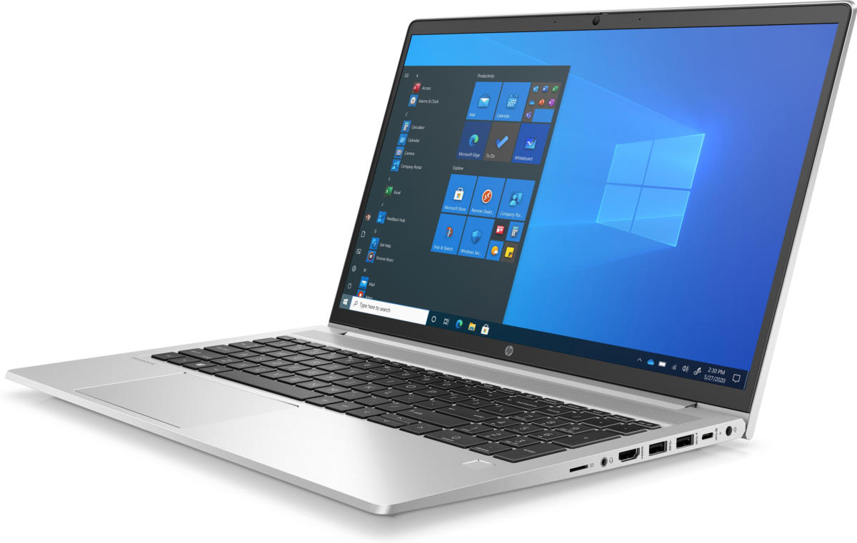 HP ProBook 450 G8 Core™ i7-1165G7 2.80GHz 256GB SSD 8GB 15.6" (1920x1080) BT WIN10 Pro Webcam SILVER FP Reader 0.78" thin, 3.8 lbs. - Image 2