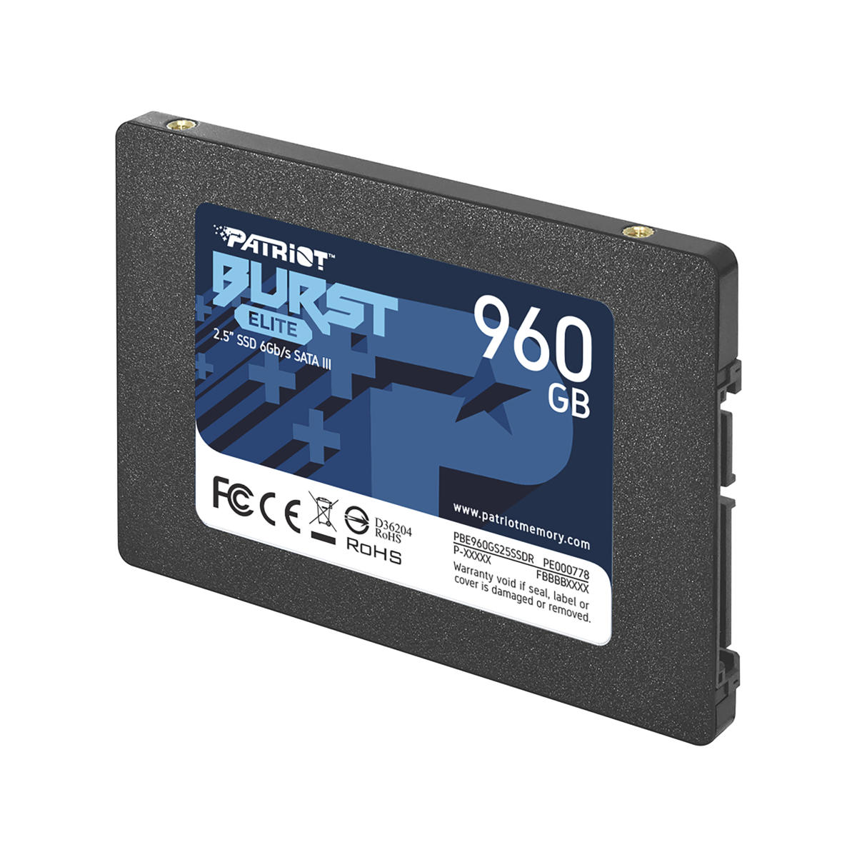 Patriot Memory PBE960GS25SSDR 2.5" 960GB SATA III Solid State Drive (SSD) GREY - Image 2