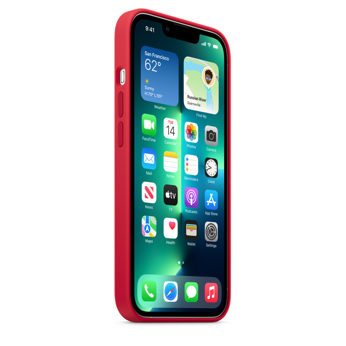 iphone 13 pro silicone case with magsafe - (product)red