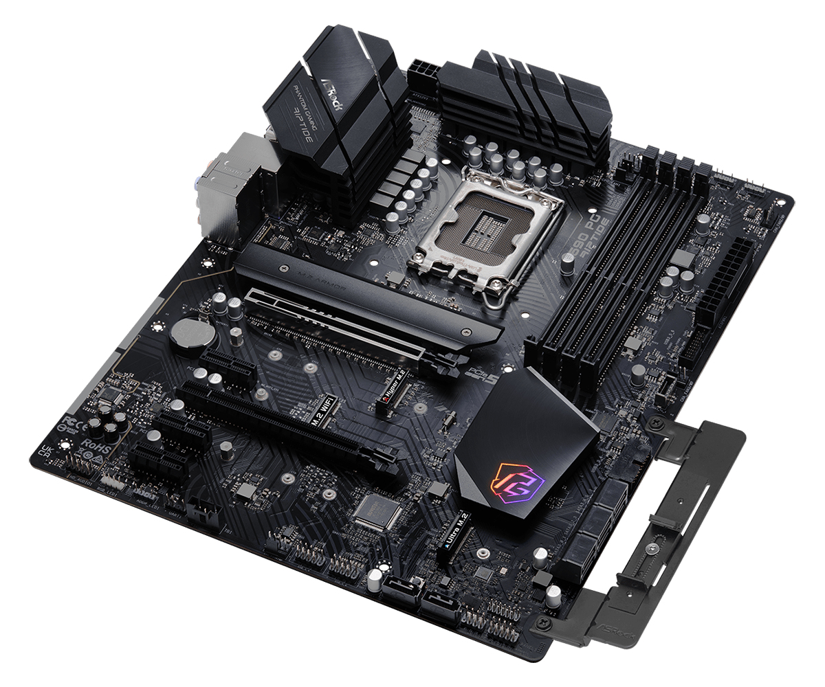 ASRock Z690 PG Riptide WIFI FCLGA1200 ATX Motherboard : 1 x DDR4 Slot, 2 x PCIe 3.0 x16 Slots, 1 x PCIe x1 Slot, 2 x PCIe x16 Slots, 1 x M.2 Slot, 8 x SATA III Slots 7.1-Channel Audio - Image 4