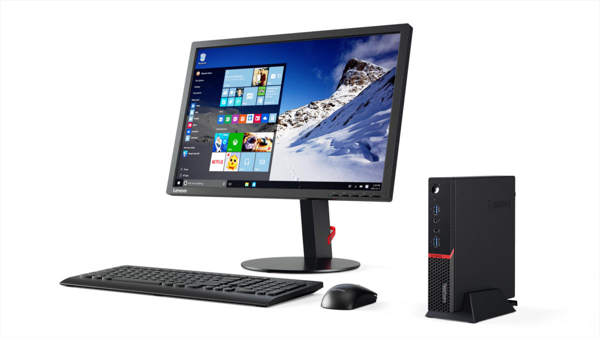Lenovo ThinkCentre M900 TINY Core™ i5-6500T 256GB SSD 8GB WIN10 Pro BLACK - Image 4