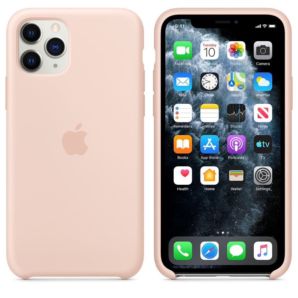 iphone 11 pro silicone case pink sand
