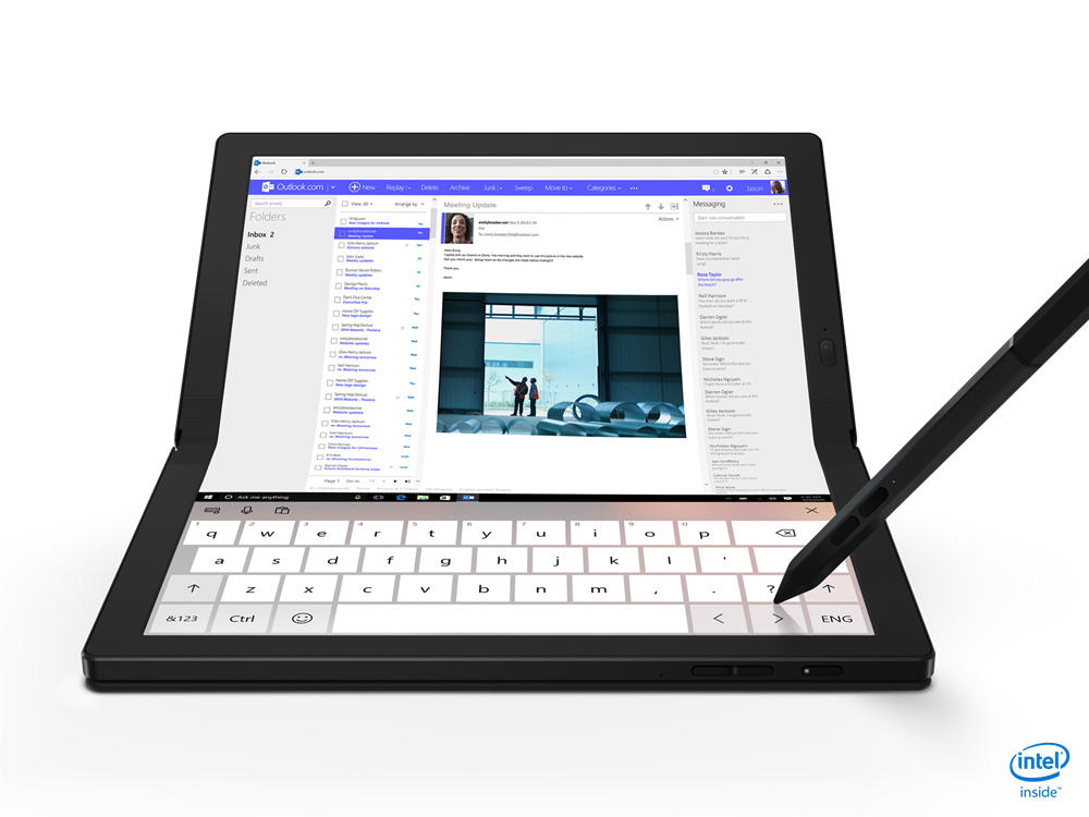 Lenovo ThinkPad X1 Fold Core™ i5-L16G7 256GB SSD 8GB 13.3" QXGA (2048x1536) FOLDABLE TOUCHSCREEN OLED WIN10 IR Webcam BLACK - Image 4