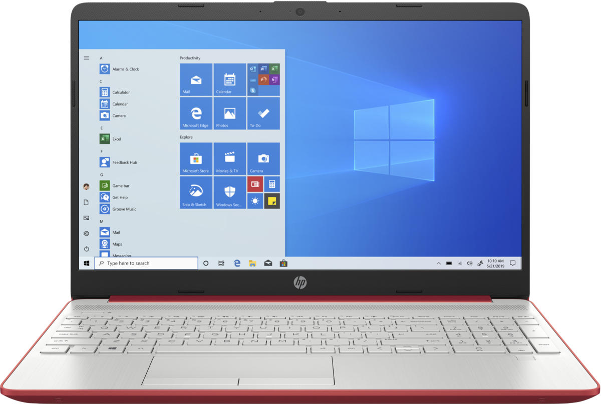 HP 15-DW1083 Pentium® Gold 6405U 2.4GHz 128GB SSD 4GB 15.6" (1366x768) WIN10 Webcam SCARLET RED
