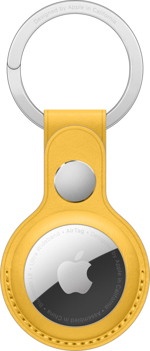 Apple AirTag Leather Key Ring - Meyer Lemon - Image 3