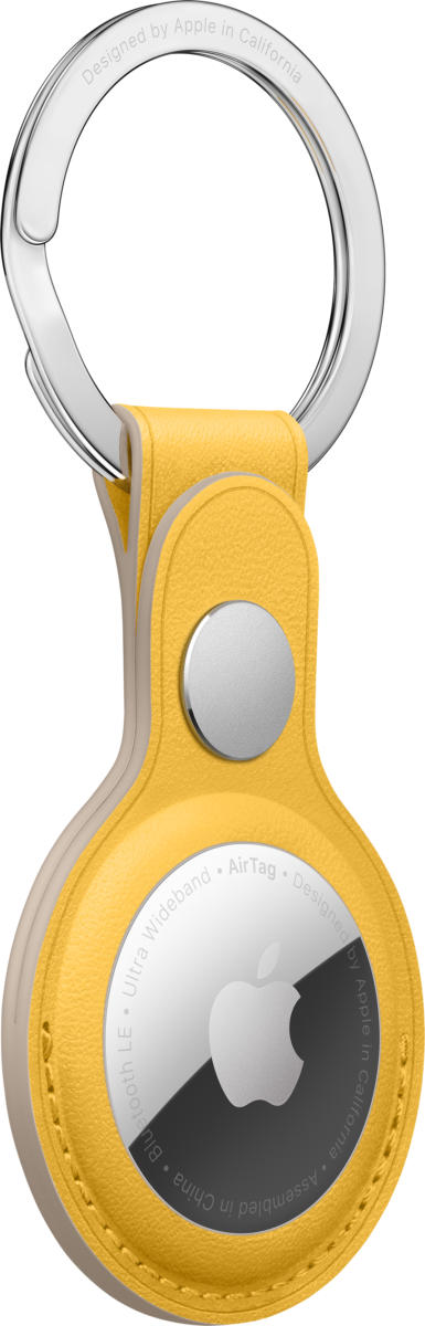 Apple AirTag Leather Key Ring - Meyer Lemon - Image 2