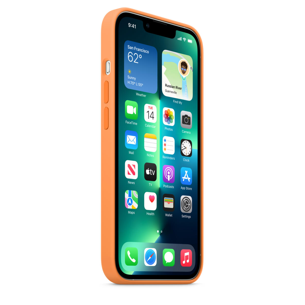 apple iphone 13 pro silicone case marigold