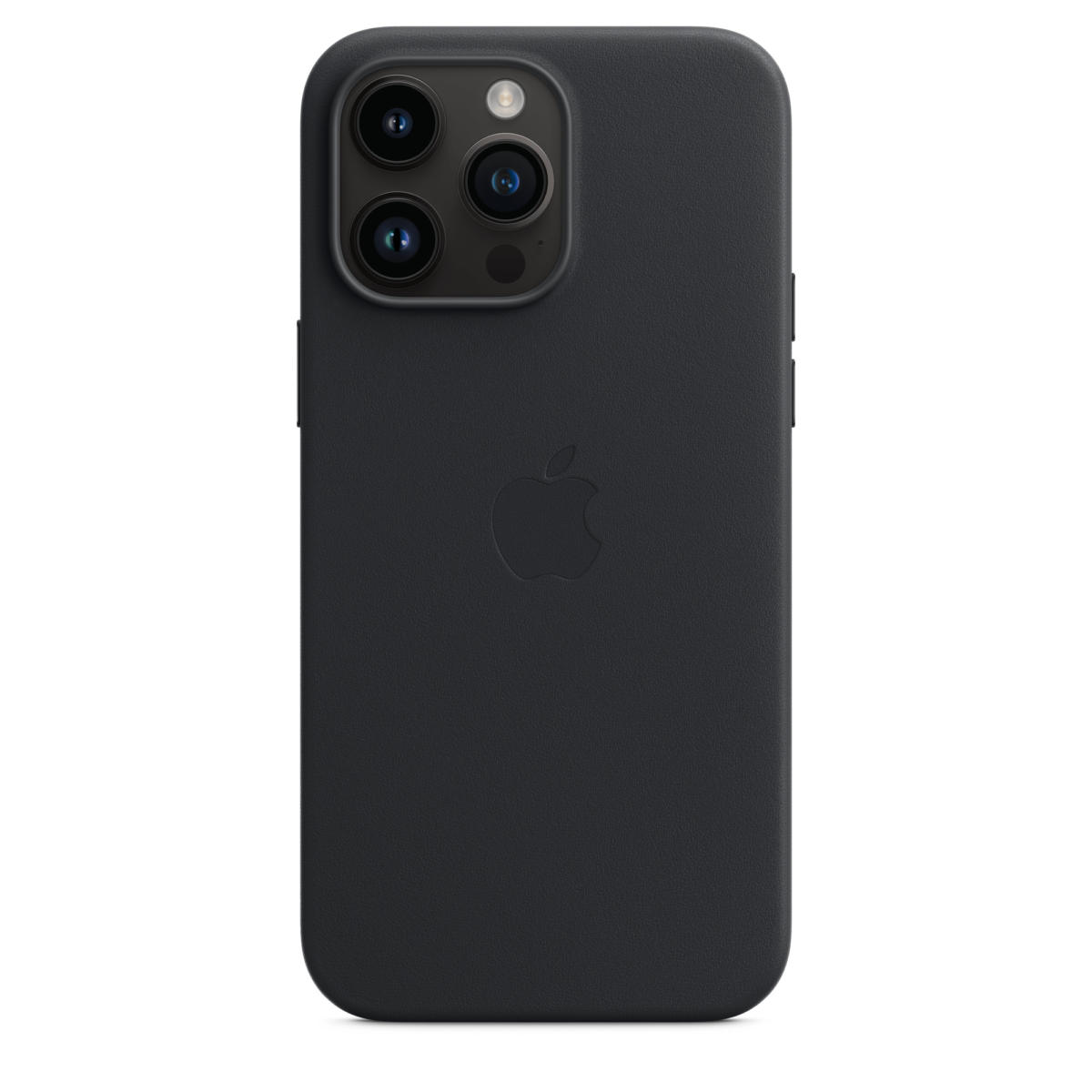 apple iphone 14 pro max leather case black