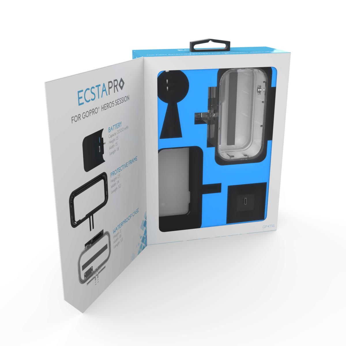 Sabrent EcstaPro Extended Battery for GoPro HERO5 Session (GP-KT5S) - Image 6