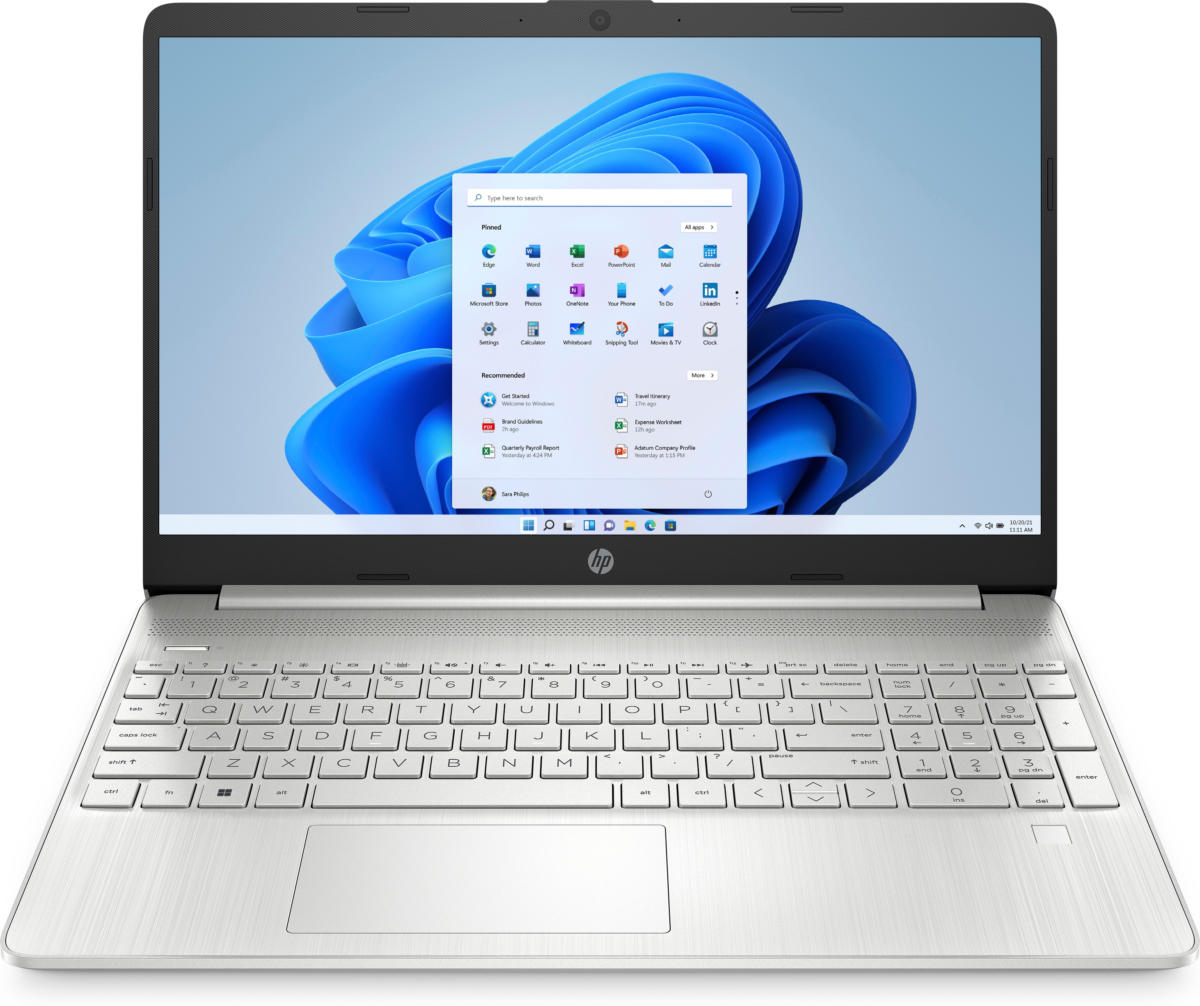 HP 15-DY2073 Core™ i7-1165G7 512GB SSD 16GB 15.6" (1920x1080) TOUCHSCREEN IPS WIN11 S NATURAL SILVER FP Reader