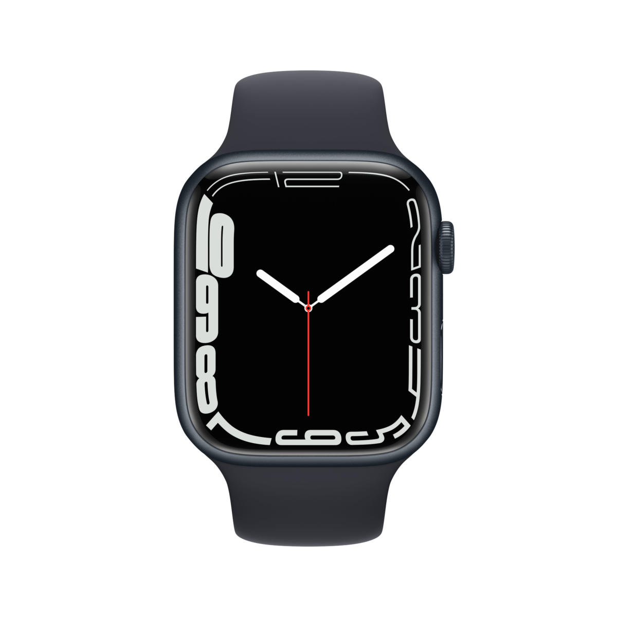 Apple Watch Series 7 (GPS) 45mm Midnight Aluminum Case with Midnight Sport Band - Image 2