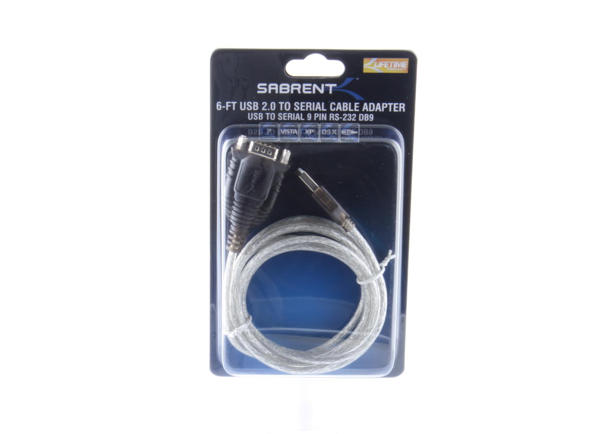 Sabrent usb 2 0 to serial 9 pin db 9 rs 232 converter cable ftdi
