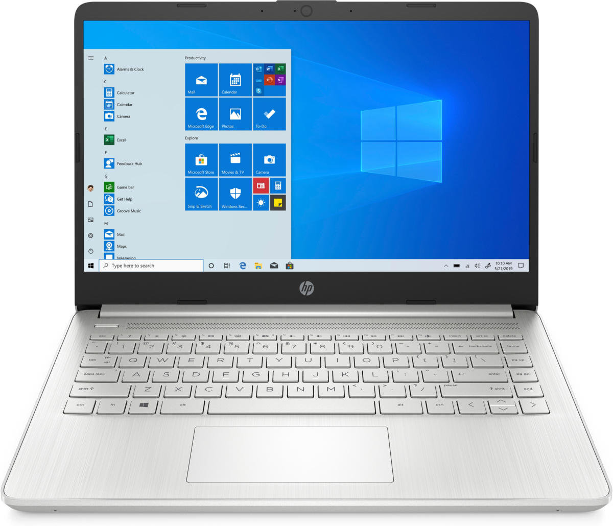 HP 14 FHD Laptop Computer, AMD Ryzen 3-3250, 4GB RAM, 128GB SSD, Silver,  Windows 11 (S mode), 14-fq0110wm 