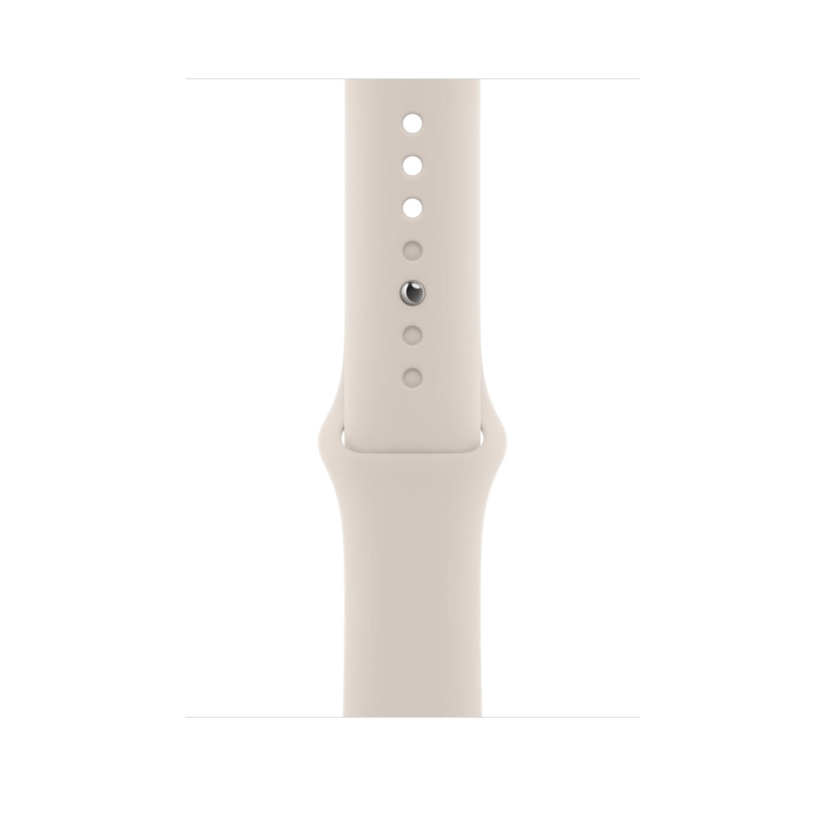 Apple Watch Series 8 GPS 45mm Starlight Aluminum Case with Starlight Sport Band, M/L, Starlight - Image 3