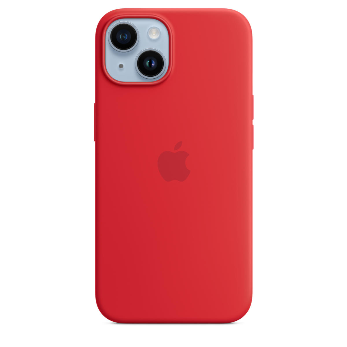 iphone 14 pro silicone case with magsafe red