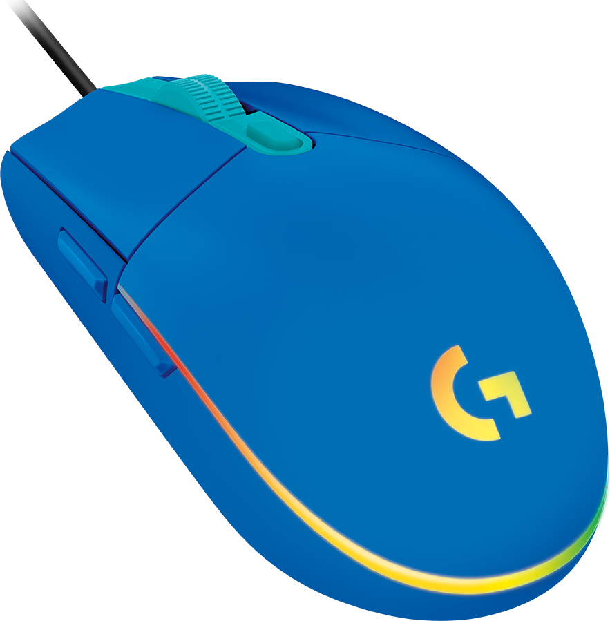Logitech G203 Lightsync GAMING Mouse BLUE : RGB Lighting, 200-8000 dpi Laser Sensor, Six Programmable Buttons, 1000Hz Ultrapolling, 1ms Response Time, - Image 3
