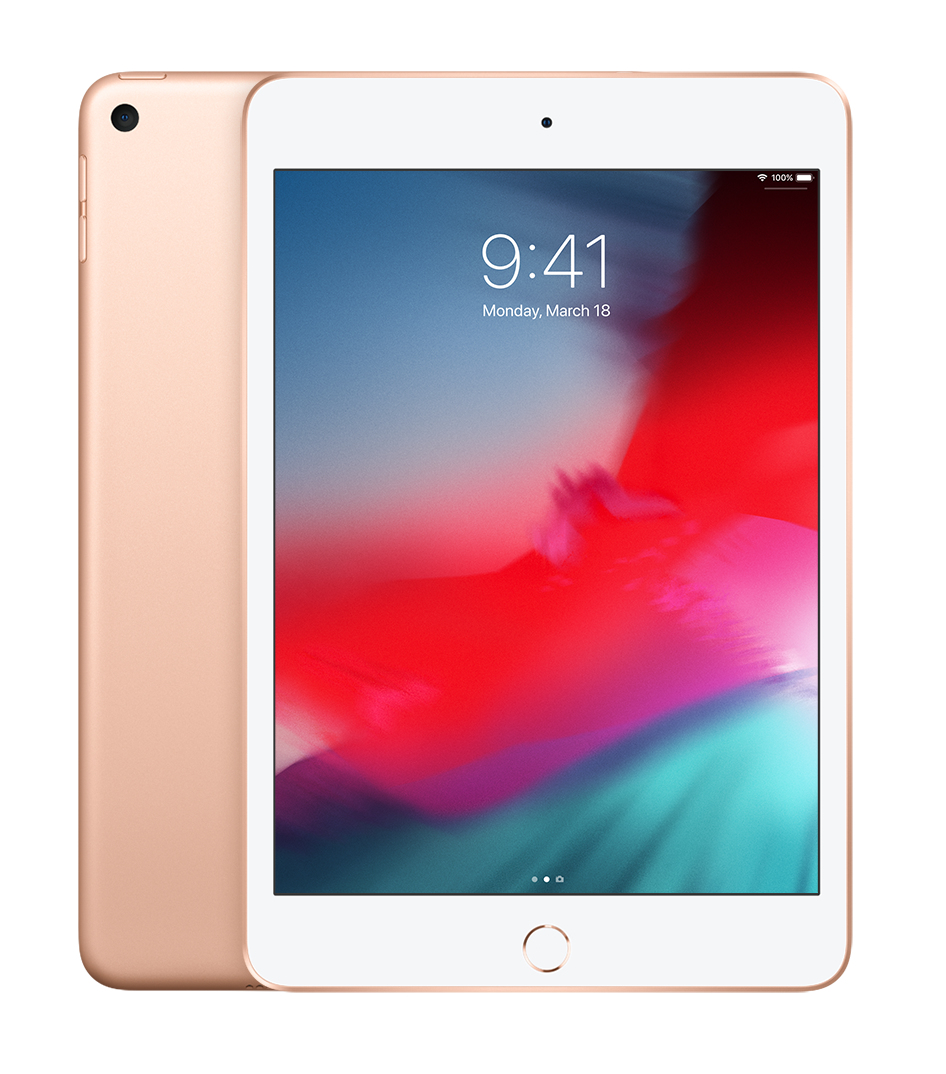 Apple iPad Mini 5th Gen 64GB 7.9" (2048x1536) TOUCHSCREEN RETINA BT WiFi Only iOS 12.1 2 Cameras Touch ID GOLD