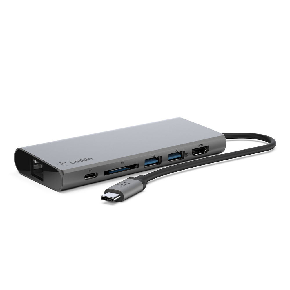 Belkin USB-C™ Multimedia Hub 5 in 1 USB-A, USB-C, HDMI ™, Ethernet, SD