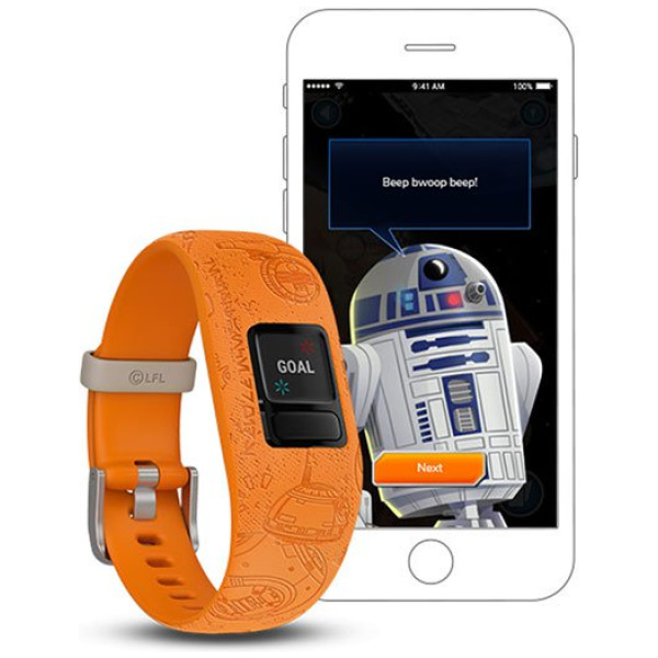 Garmin Vivofit Jr 2, Kids Fitness/Activity Tracker, 1-Year Battery Life, Adjustable Band, Star Wars Light Side, Bright Orange - Image 4