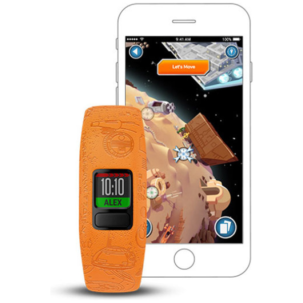 Garmin Vivofit Jr 2, Kids Fitness/Activity Tracker, 1-Year Battery Life, Adjustable Band, Star Wars Light Side, Bright Orange - Image 5
