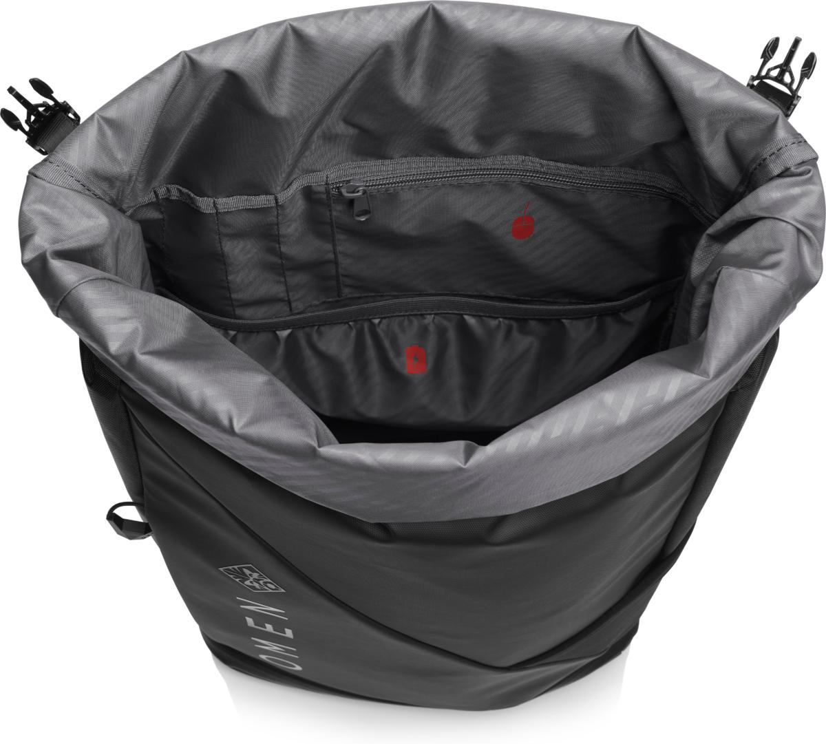HP OMEN Transceptor Rolltop Backpack - Black (Up to 15.6" ) - Image 5