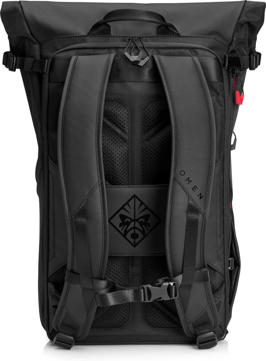 HP OMEN Transceptor Rolltop Backpack - Black (Up to 15.6" ) - Image 4