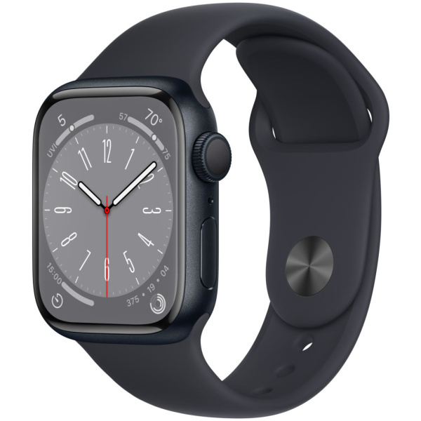 Apple Watch Series 8 (GPS) 41mm MIDNIGHT Aluminum Case with MIDNIGHT Sport Band S/M