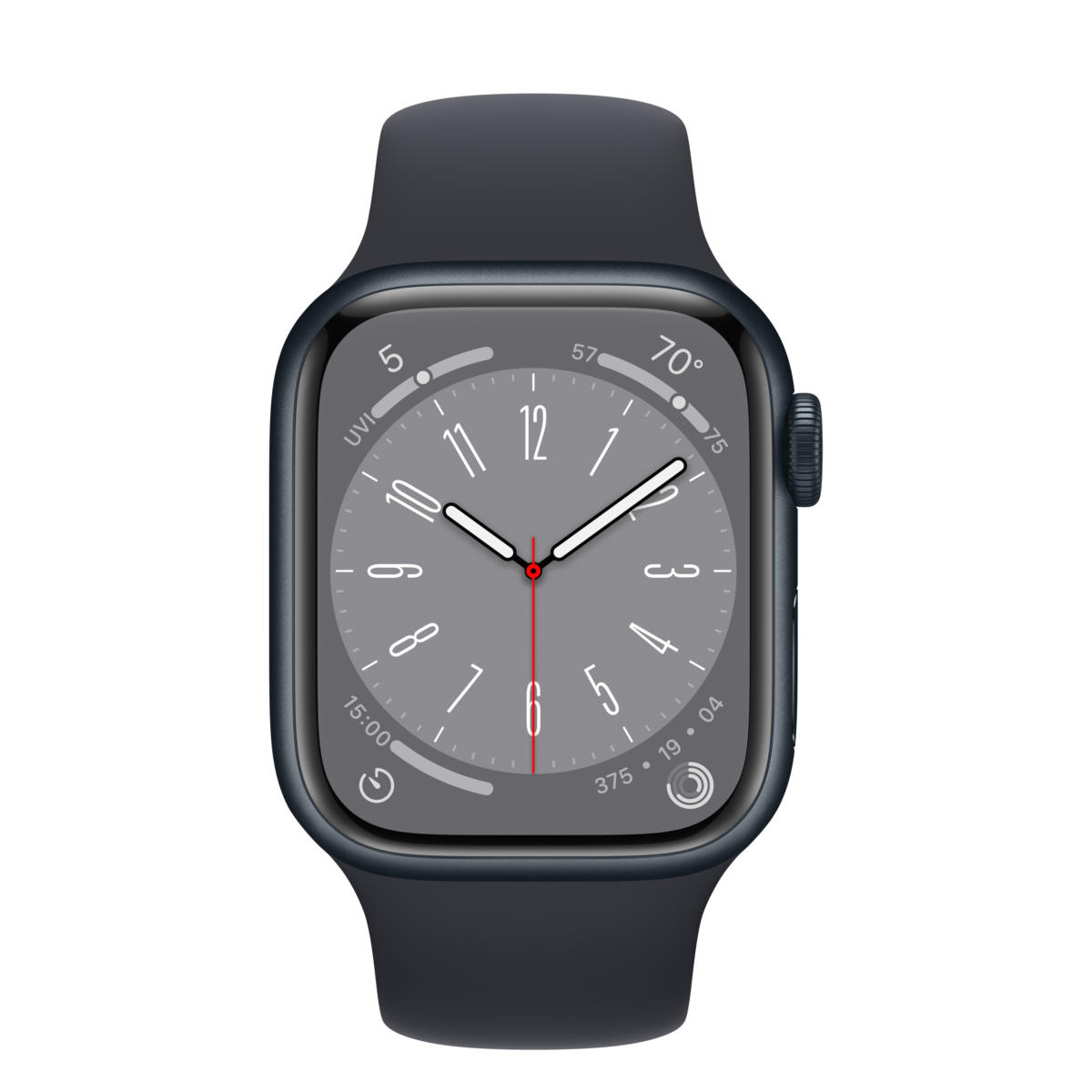 Apple Watch Series 8 (GPS) 41mm Midnight Aluminum Case/Midnight Sport Band - Image 2