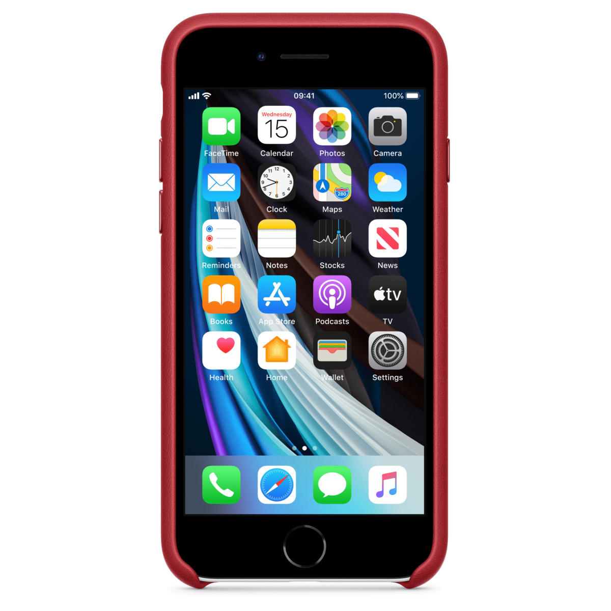 Apple iPhone SE Leather Case - (PRODUCT)RED - MXYL2ZM/A
