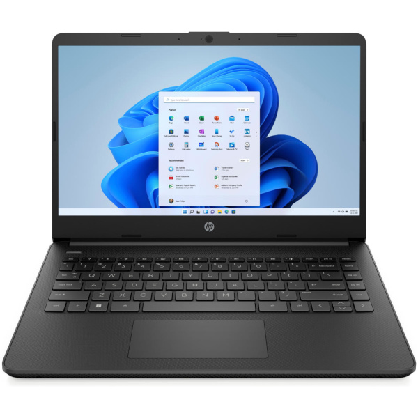 HP 14-DQ0051 Celeron® Dual-Core N4020 64GB eMMC 4GB 14" (1366x768) WIN11 S JET BLACK