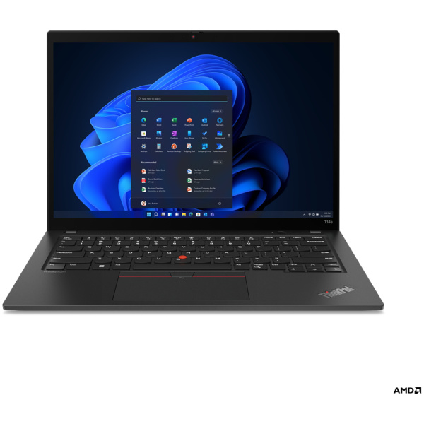 Lenovo ThinkPad T14s Gen 3 Ryzen™ 7 Pro 6850u 512GB SSD 16GB 14" WUXGA (1920x1200) TOUCHSCREEN IPS WIN11 Pro IR Webcam THUNDER BLACK Backlit Keyboard FP Reader