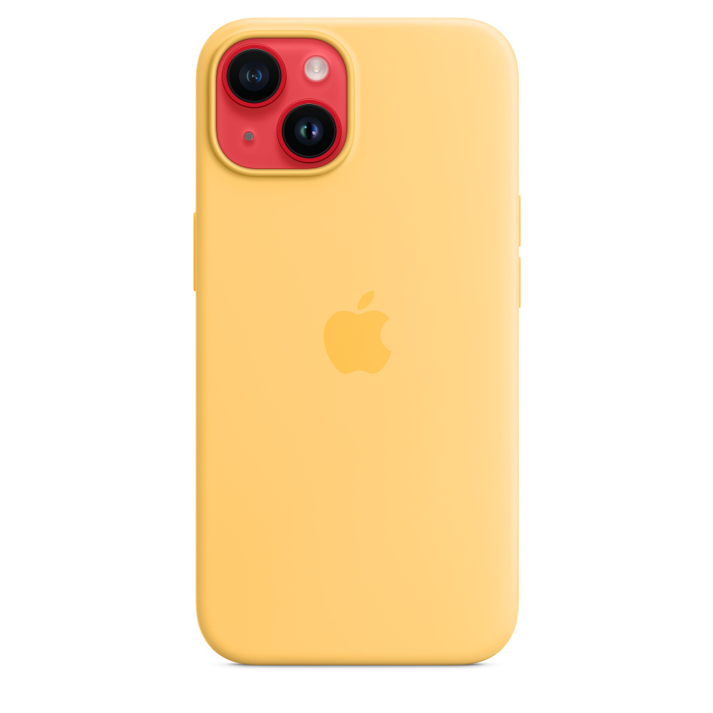 Apple iPhone 14 Silicone Case w/ MagSafe - Sunglow - Image 5