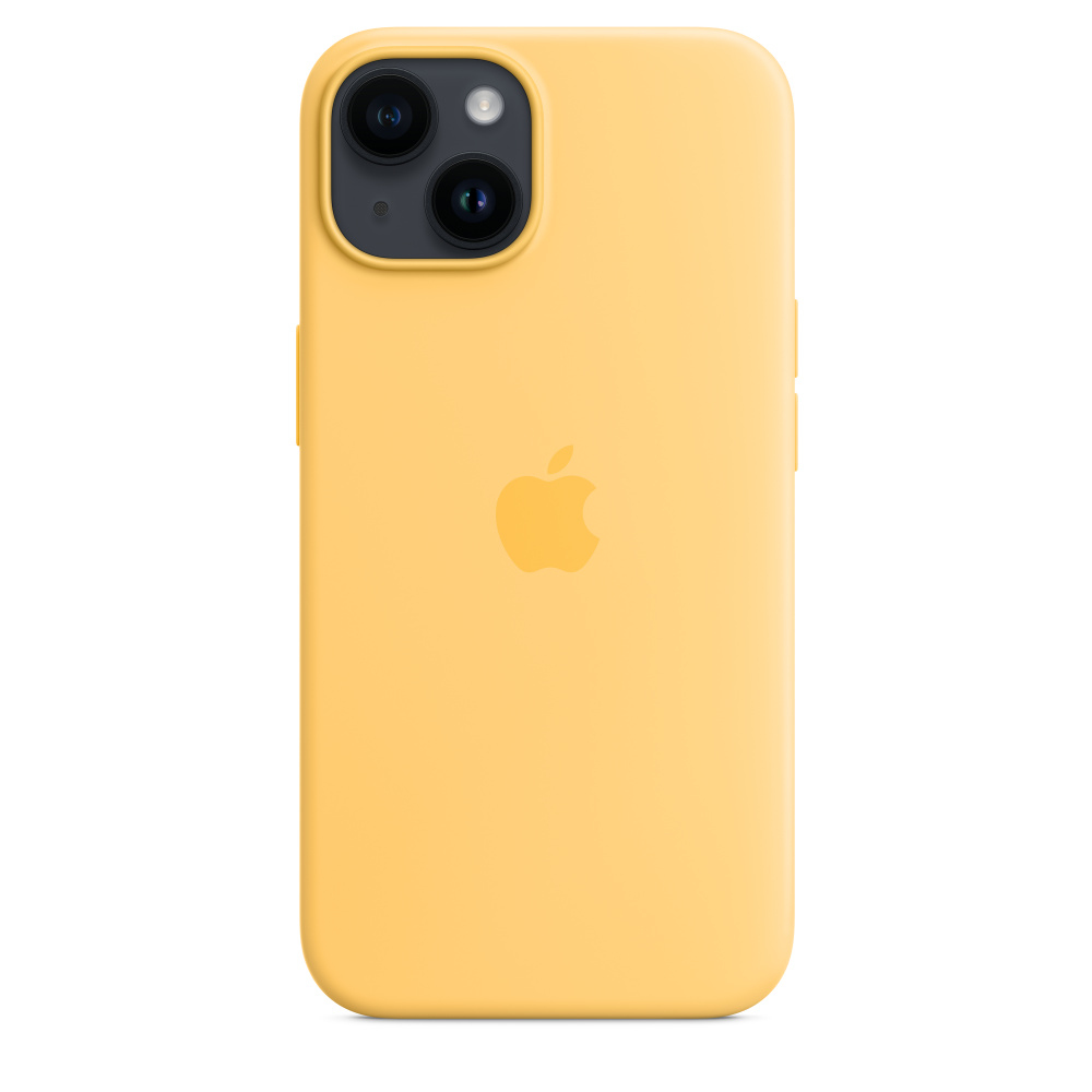 Apple iPhone 14 Silicone Case w/ MagSafe - Sunglow - Image 3