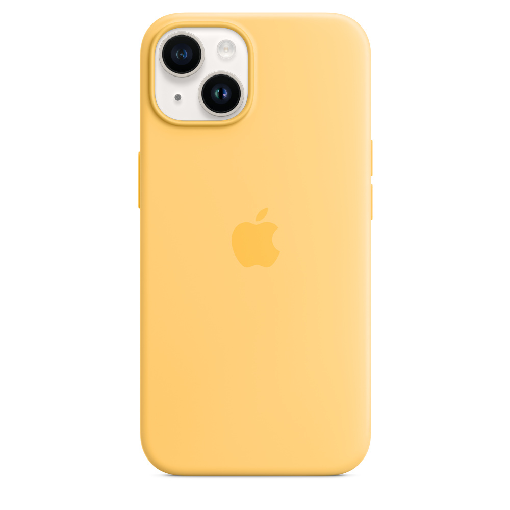 Apple iPhone 14 Silicone Case w/ MagSafe - Sunglow - Image 4