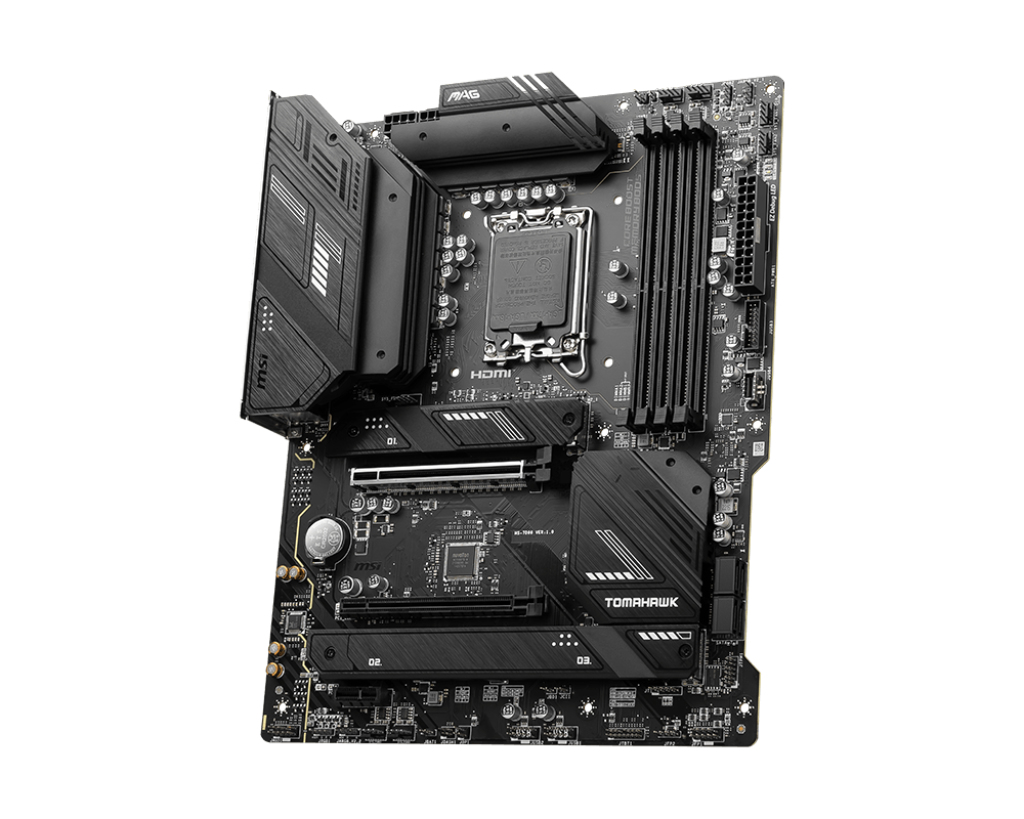 MSI MAG B760 TOMAHAWK WIFI DDR4 FCLGA1200 Micro ATX Motherboard : 1 x DDR4 Slot, 1 x PCIe 3.0 x16 Slot, 2 x PCIe x1 Slots, 1 x PCIe x16 Slot, 6 x SATA III Slots 7.1-Channel Audio - Image 3