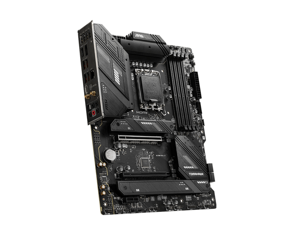 MSI MAG B760 TOMAHAWK WIFI DDR4 FCLGA1200 Micro ATX Motherboard : 1 x DDR4 Slot, 1 x PCIe 3.0 x16 Slot, 2 x PCIe x1 Slots, 1 x PCIe x16 Slot, 6 x SATA III Slots 7.1-Channel Audio - Image 4