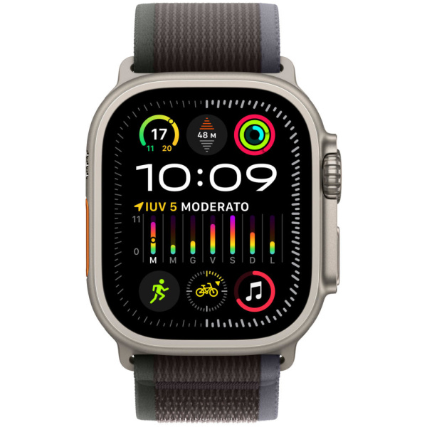 Apple Watch Ultra 2 GPS + Cellular, 49mm Titanium Case with Blue/Black Trail Loop - M/L