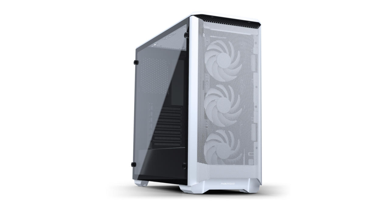 Phanteks PH-EC400ATG_DWT01 SteelATX Mid Tower Computer Case w/ Side Window WHITE - Image 2