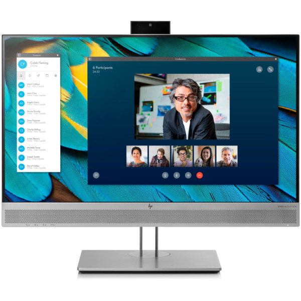 HP EliteDisplay 243m 24" Advanced Communication Monitor 23.8" (1920x1080) IPS Webcam 5ms 250 cd/m² 1000: 1 USB 3.0 Hub 1xDP 1xHDMI 1xVGA Speakers AC100-240V, 50/60Hz 16:9 Adjustable Stand SILVER - Image 2