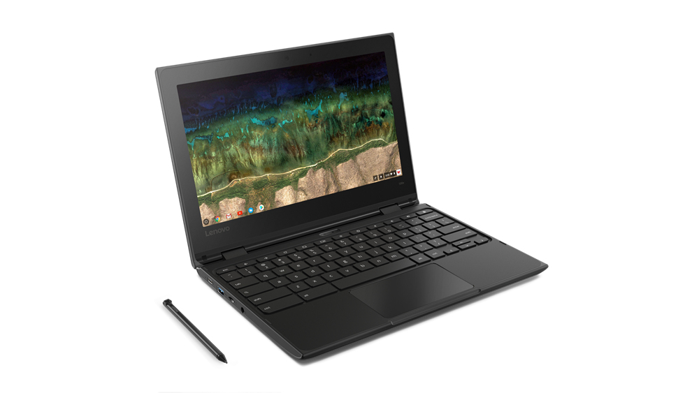 Lenovo Chromebook 500e 2-IN-1 RUGGED Celeron® Quad-Core N4120 32GB eMMC 4GB 11.6" (1366x768) TOUCHSCREEN CHROME OS BLACK