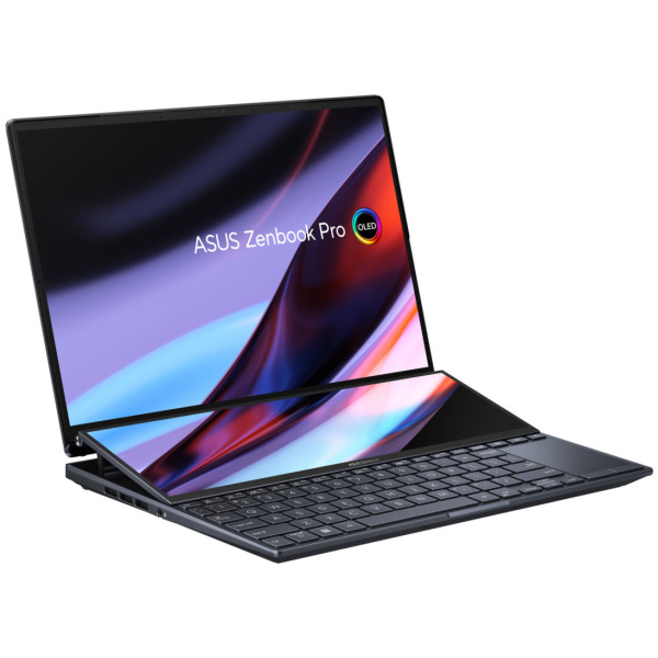 Asus ZenBook Pro DUO UX8402VU-AS96T Core™ i9-13900H 1TB SSD 32GB 14.5" (2880x1800) OLED TOUCHSCREEN + 12.7" (2880x864) ScreenPad Plus WIN11 NVIDIA® RTX 4050T 6144MB TECH BLACK Backlit Keyboard Stylus MIL-STD 810H