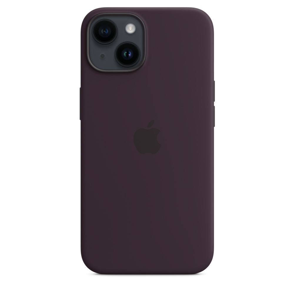 Apple iPhone 14 Silicone Case w/ MagSafe - Elderberry - Image 3