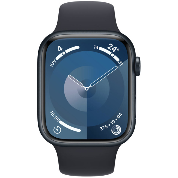 Apple Watch Series 9 GPS 45mm Midnight Aluminum Case with Midnight Sport Band - M/L - Image 2