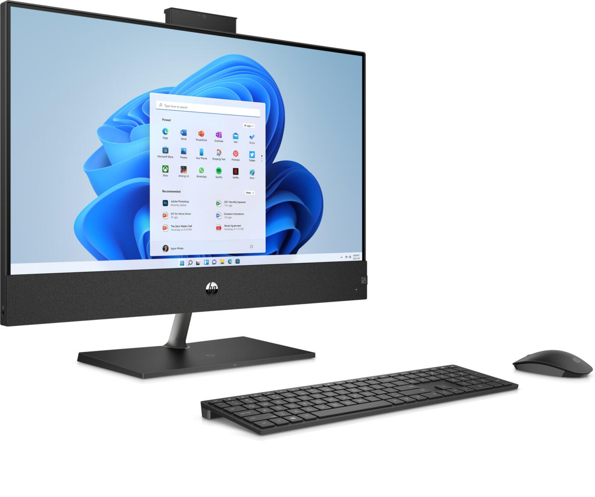 HP Pavilion 24-CA1234 ALL-IN-ONE Core™ i5-12400T 1.8GHz 1TB SSD 12GB 23.8" (1920x1080) TOUCHSCREEN BT WIN11 Webcam BLACK Wireless Keyboard & Mouse - Image 2