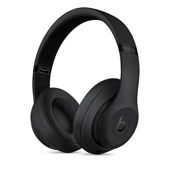 Beats Studio³ Wireless Over‑Ear Headphones MATTE BLACK : Bluetooth, Pure Adaptive Noise Canceling, On-Headphone Controls, Built-In Mic, Up to 22 Hours of Battery Life