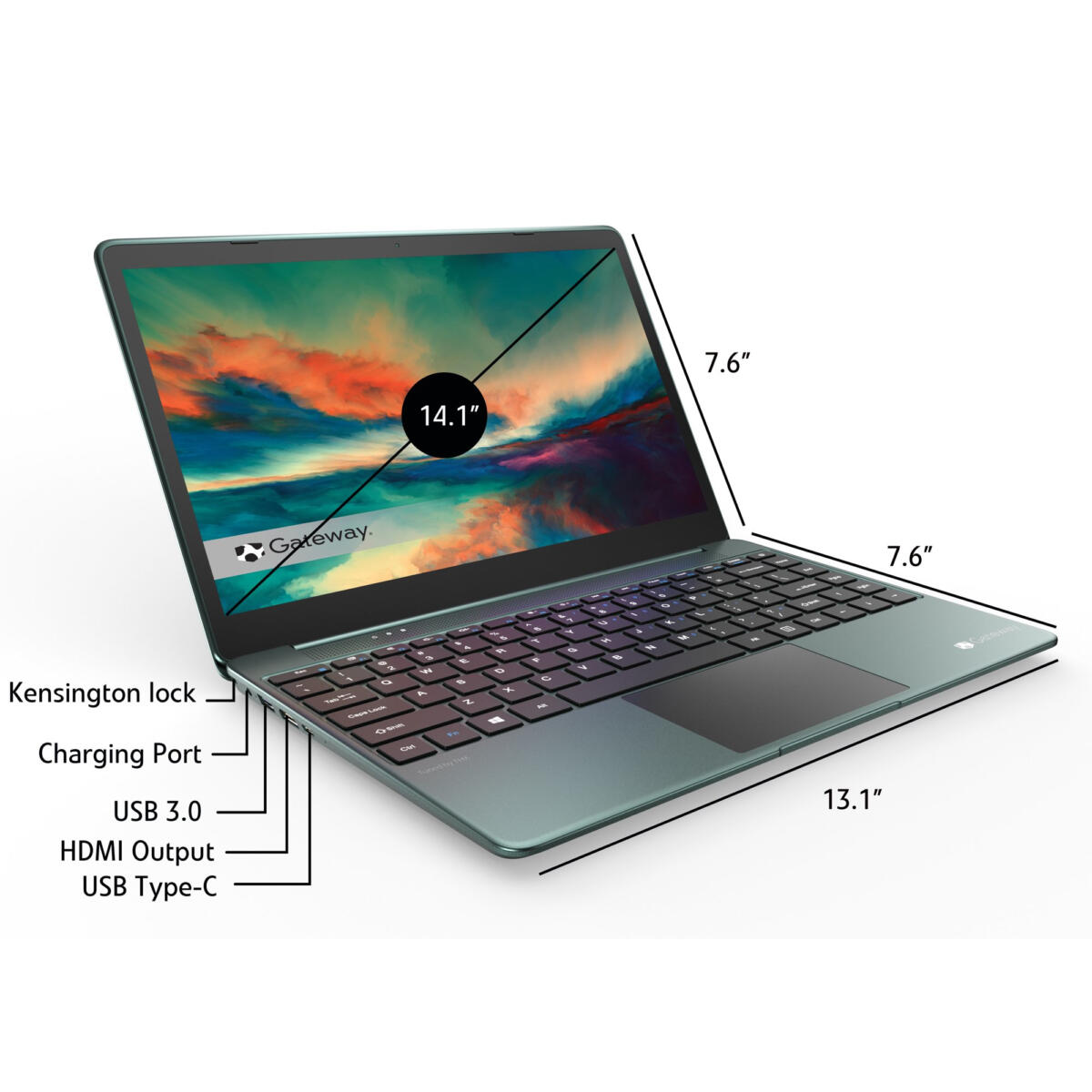 Gateway GWTN141 ULTRA SLIM Core™ i5-1135G7 512GB SSD 16GB 14.1" (1920x1080) WIN10 GREEN FP Reader - Image 4