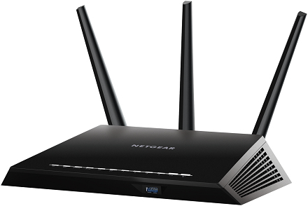 Netgear Nighthawk R6900 Dual-Band AC1900 WiFi 5 Wireless Router BLACK : 4 Port Switch, GigE