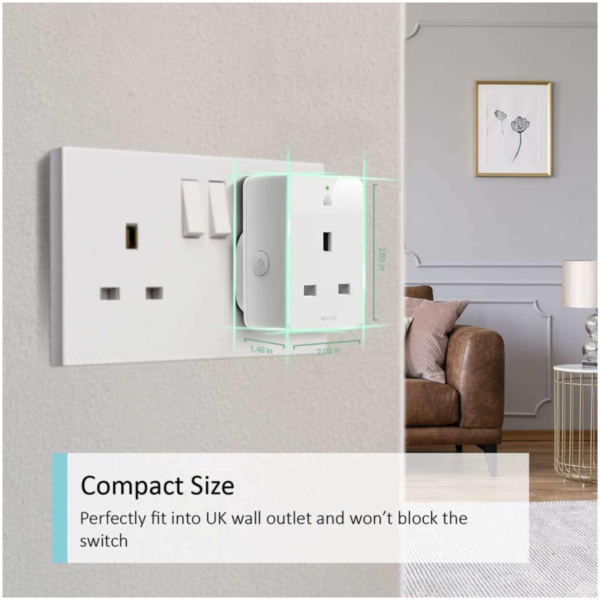 TP Link Kasa Smart Plug Mini with Energy Monitoring Wi-Fi Power Outlet White KP115 - Image 7
